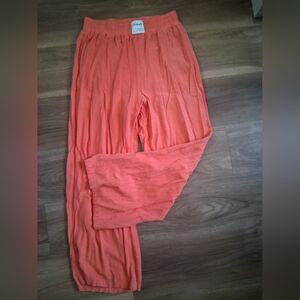 Coral Wide-Leg Pants